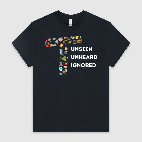 Tinnitus Awareness Unseen Unheard Ignored - HeavyCotton™ Tee Thumbnail